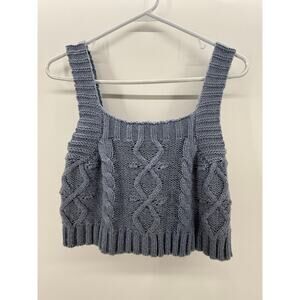 Kendall & Kylie Cable Knit Tank Sweater size M
